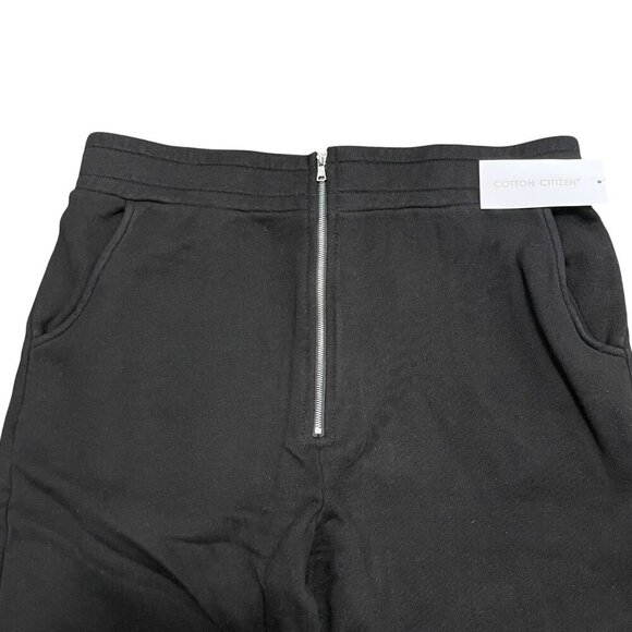 Cotton Citizen Sweat Pants The Manhattan High Waisted Black Zip Size Large NWT - Picture 6 of 10
